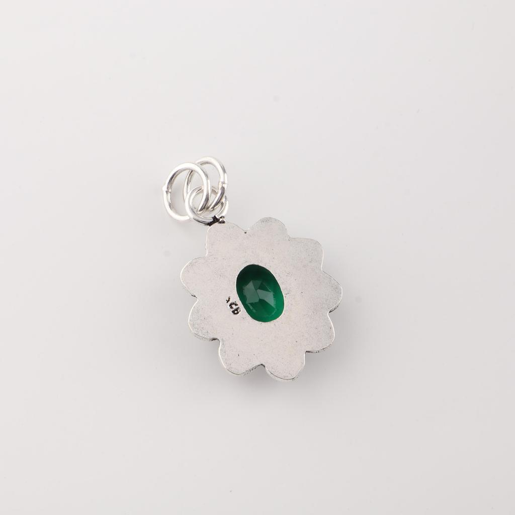 Chrome Diopside Gemstone 925 Sterling Silver Jewelry Handmade Beautiful Pendant 1.37" For Her CP-40-2