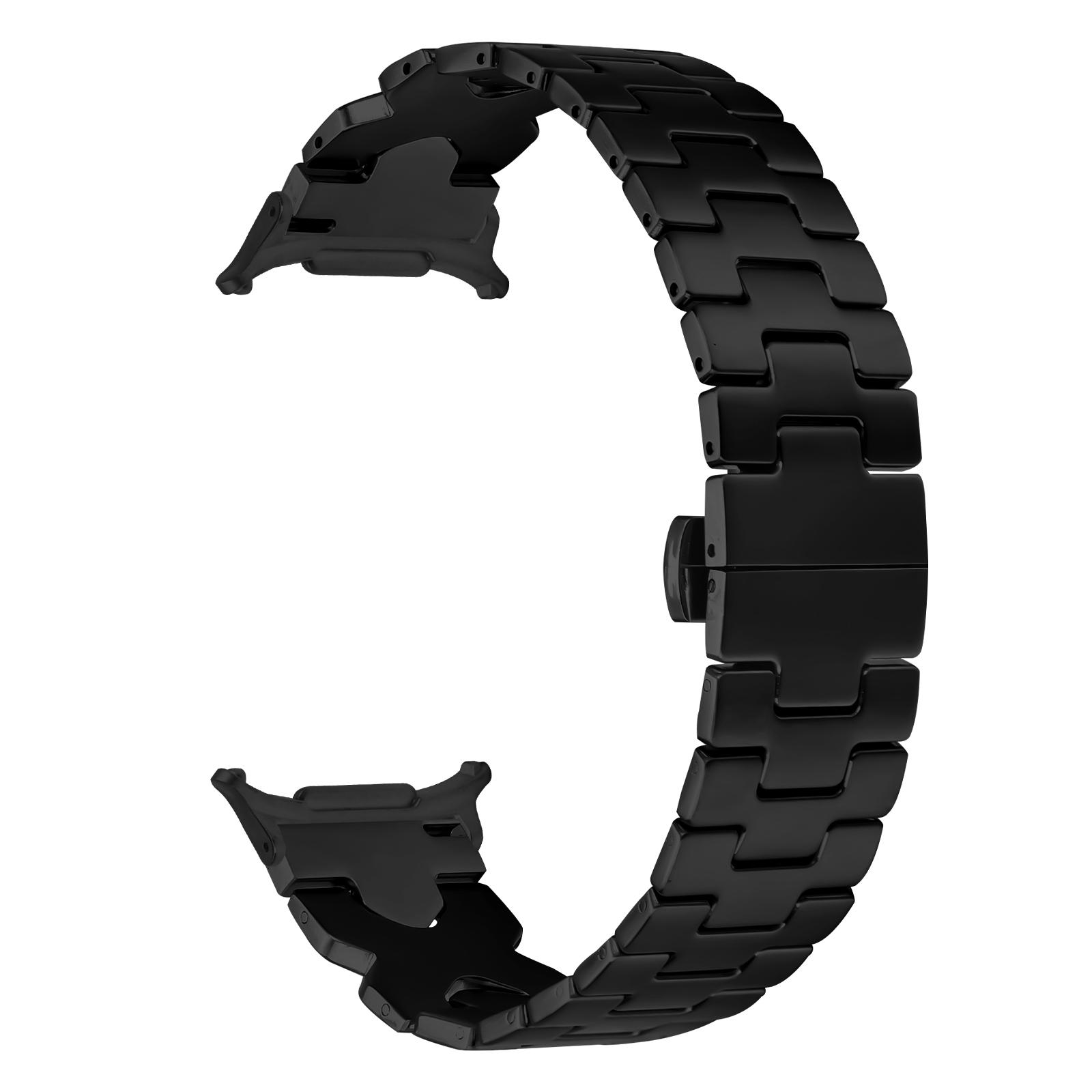 

Stainless Steel Watch Band For Samsung Galaxy Watch Ultra 47mm/Watch Ultra (2025) 47mm Electroplating Strap with X-Shaped Butterfly Clasp