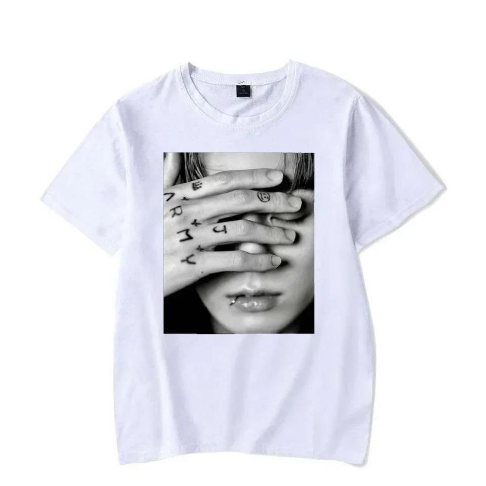 Vintage T-Shirt Jungkook Graphic T-Shirt Oversized Tops Gothic Womens T-Shirt Kpop Aesthetic Goth Fashion Streetwear Tops Tees