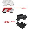 RUNTB1 1pc 3D Metal Car Front Grille Emblem Side Rear Trunk Badge Sticker for VW Rline R Logo Polo Passat B5 B7 Golf 8 7 Jetta Touareg