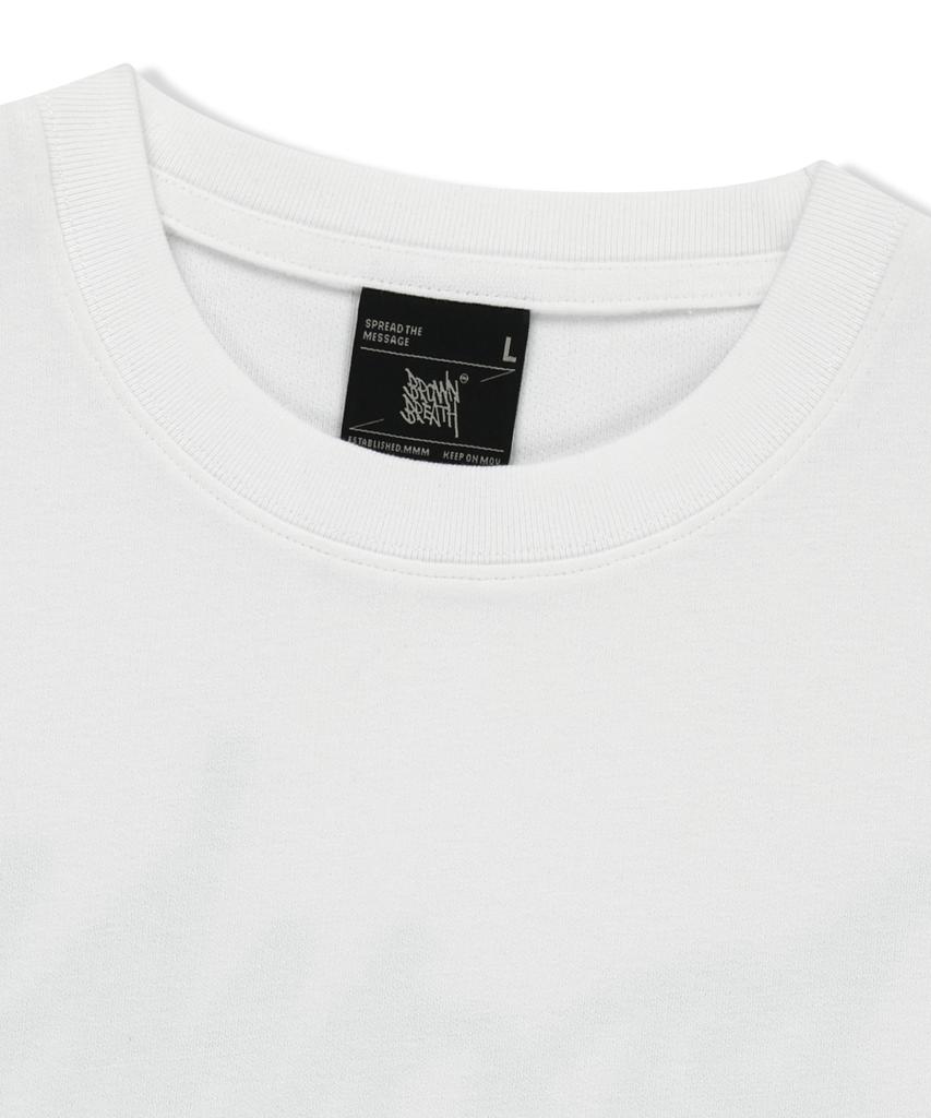 BROWNBREATH Bb Surfing Mess Tag Tee - White