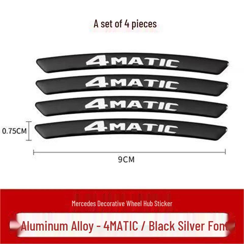 4MATIC AMG Brabus Emblem Sticker for Mercedes Wheel Rim Hub Decoration