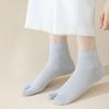 Thin, Pure Cotton, Sweat-absorbing, Deodorizing, Antibacterial, Boneless Women's Two-toed Socks with Hoof Shoes and Short Socks