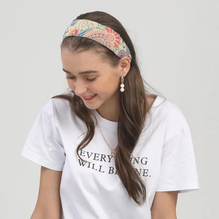 LALA Imported Ethnic Hairband P-IVORY/JAC
