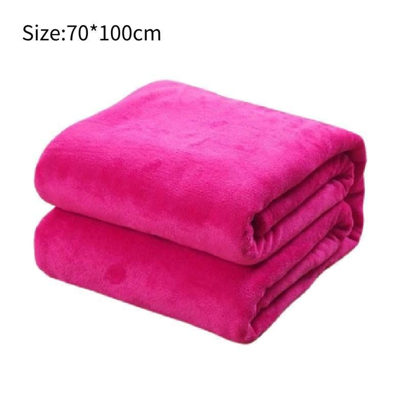 Lightweight Flannel Polyester Blanket In Various Colors For Modern Style Bedrooms
