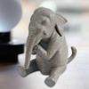Hand Painted Elephant Model Figurine Realistic Animal Sculpture PVC Toy for Living Room Bedroom Office Decor