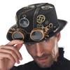 Cappelli Steampunk con Occhiali Copricapo per Costume Cappello di Halloween con Occhiali Rimovibili Accessori per Travestimento Costume da Viaggiatore nel Tempo Uomo