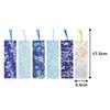 Kawasumi Washi Yuzen Washi Special Cherry Blossom 6 Sheets Stencil-Dyed Bookmarks, Selection, Pattern, Blue,