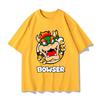 Super Mario Bowser T-shirt, Unisex Summer Y2K Style Pure Cotton Breathable Anime Short Sleeve Streetwear T-Shirt