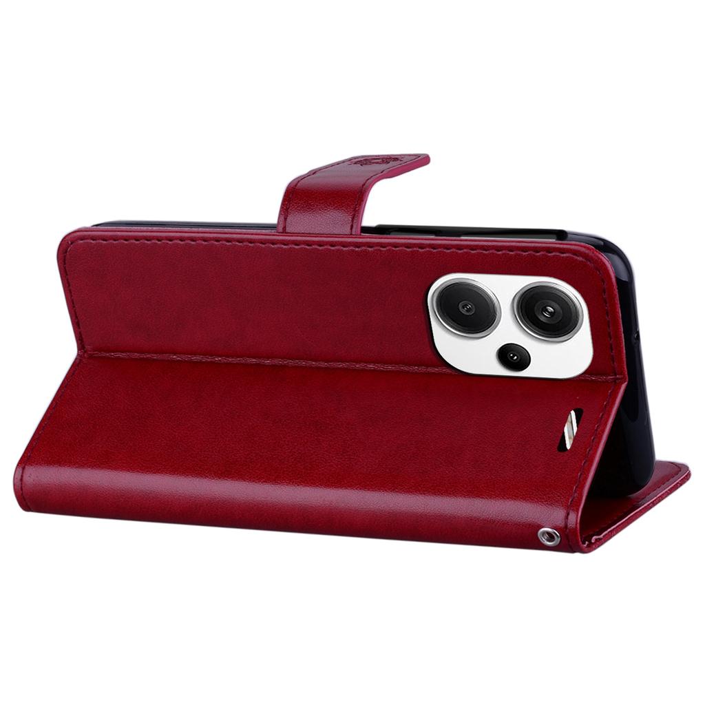 For Xiaomi Redmi Note 13 Pro+ 5G Leather Case Owl Imprinted Wallet Phone Cover Stand