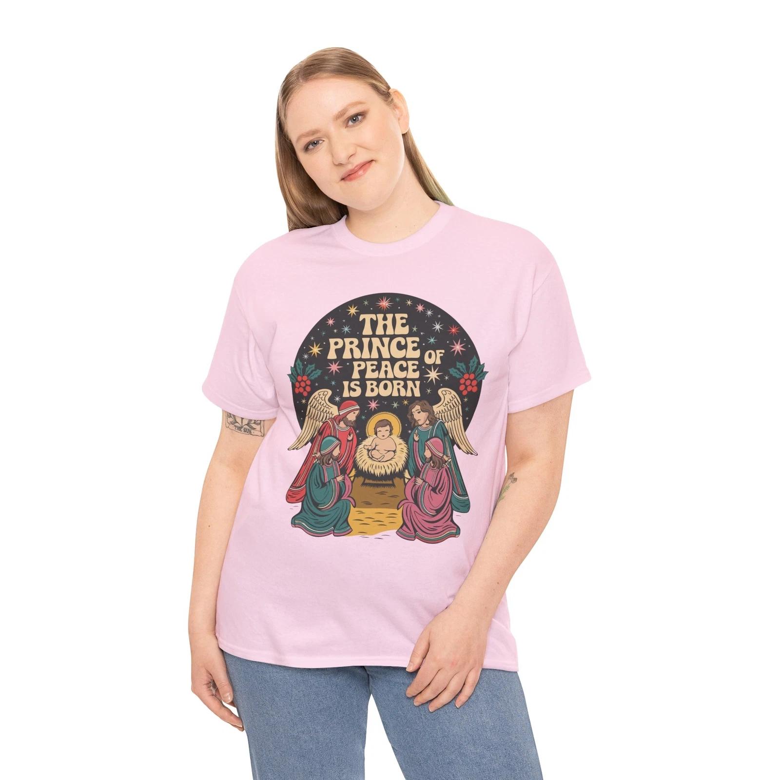 The Prince of Peace is Born T-Shirt | 70s Hippie Style Tee | Love & Harmony S