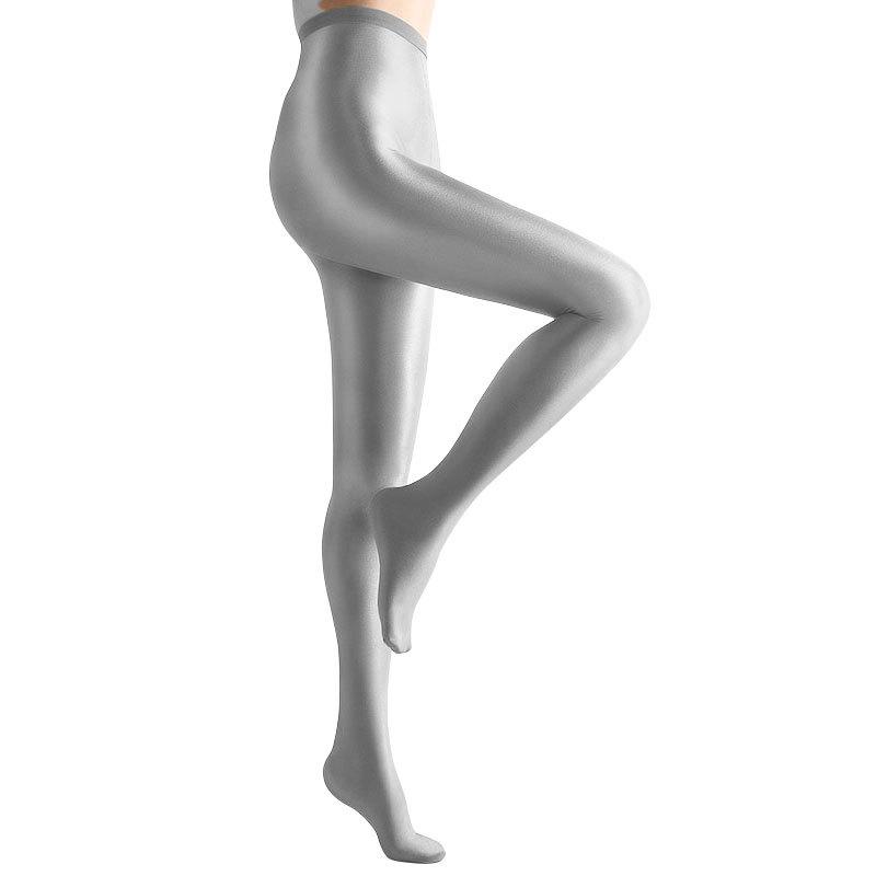 70D Formgebende Strumpfhosen Damen Reflektierend Glänzend Öl Glanz Strumpfhosen Fitness Tanz Nachtclub Sänger Funky Strumpfhosen M