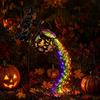 Dynamic LED Swirling Brew Light Halloween Witch Cauldron Yard Light, Flying Silhouette Garden Stake with Colorful Glowing Art for LED, Spooky Outdoor