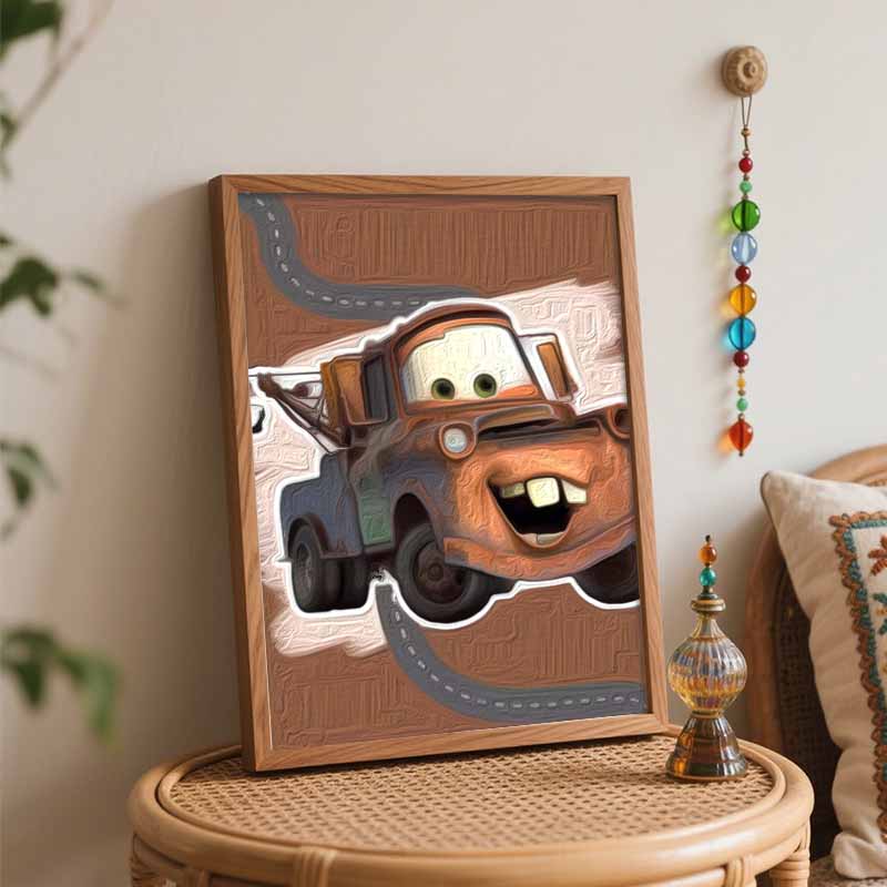 Disney Mater Cars oil paint by numbers painting kit handmade diy home decor gifts wall art hobbycraft canvas painting for adults kits