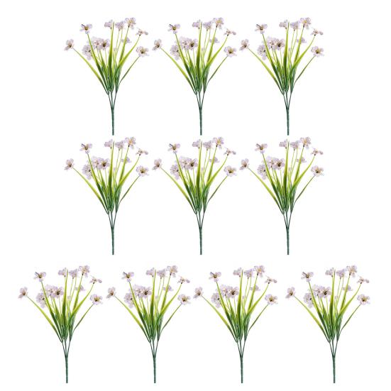 Artificial Flowers Adjustable Height Fade-Resistant Handmade Realistic Silk Petals No Watering Sunlight Floral Display Arrangement