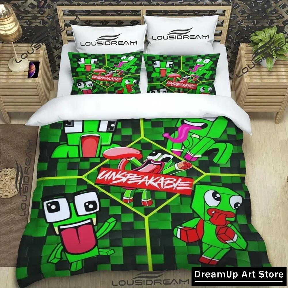 Divertido Dibujo Animado Juego U-Innombrable Juego de Ropa de Cama Niños Niñas Individual Matrimonial Matrimonial Funda Nórdica Funda de Almohada Cama Adulto Dormitorio