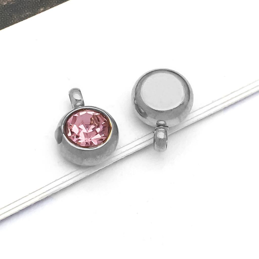 DIY alloy jewelry accessories inlaid with colored diamonds, twelve-star birthstone, birthstone, zodiac stone necklace, bracelet, small pendant.