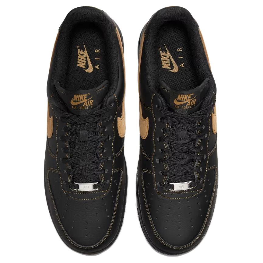 Nike Air Force 1 Protiskluzové Odolné proti opotřebení Nízké Skate boty Unisex Černé Tenisky HQ2037-003