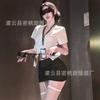 Sex Underwear Pure Desire Short Sleeve Top Hip Wrap Skirt Uniform Sexy Professional Female Secretary Cosplay