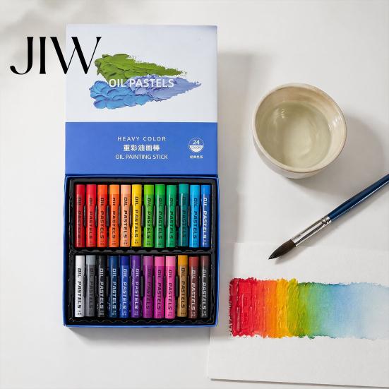 Mehrfarbige Ölpastelle Wasserlösliches Pastellset, Wasserlöslicher Malstift, Hohe professionelle Deckkraft-Buntstifte, für Kinder Kunstbedarf Wasser