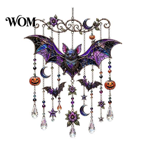 Festive Party Supplies for Halloween Acrylic Wind Chime Pendant, Crystal Suncatcher Hanging Ornaments, Decorative Romantic Breeze Balcony Window