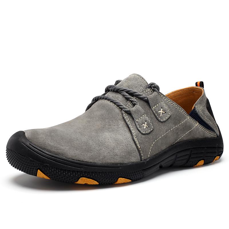 Neue Herren Freizeitschuhe Übergröße Echtes Leder Herrenschuhe Outdoor Herren Flache Schuhe Atmungsaktive Mode Sneaker Herren Bootsschuhe