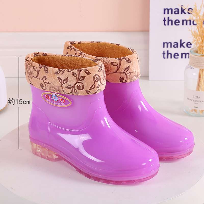 Gelee transparente Regenstiefel Wasserstiefel Regenschuhe Damen Sommer Regentage Arbeit schnelltrocknende Gummischuhe abriebfest Küche hoch wasserdicht s