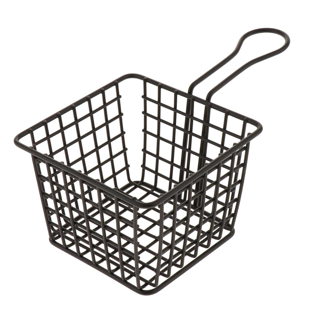 Iron Mesh Colander Strainer Sifter Fry Basket Vegetable