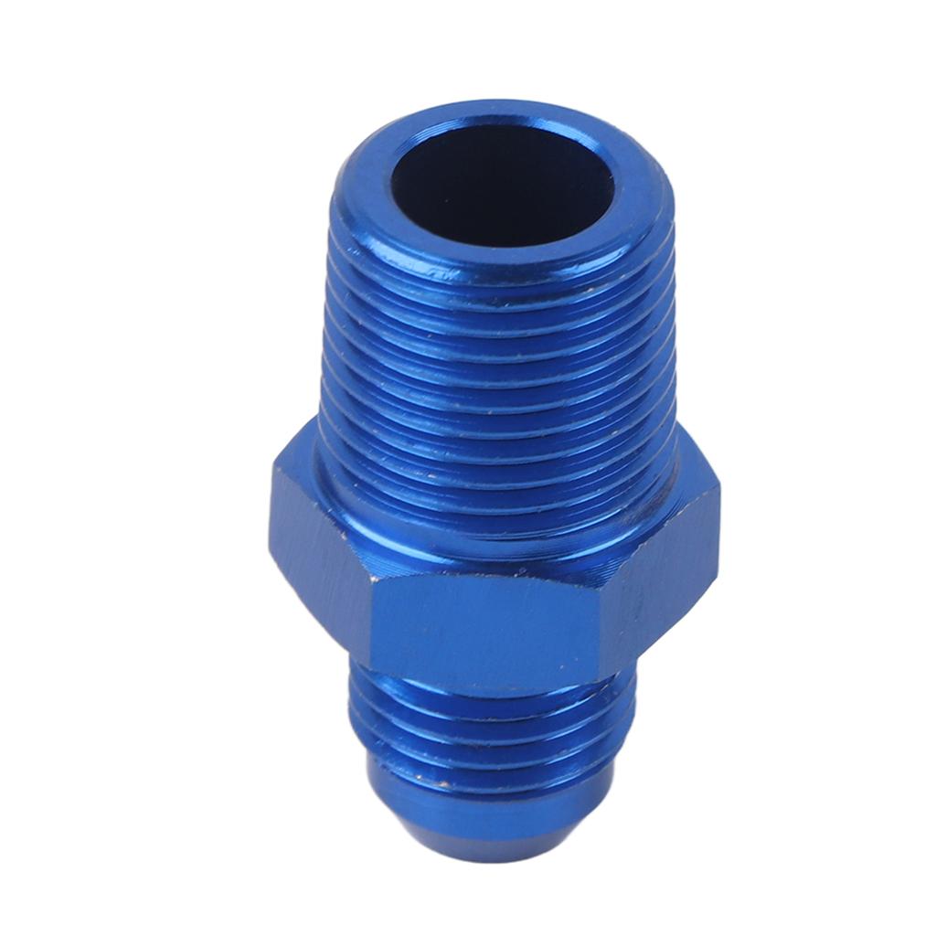 Aluminum Male Flare AN6 To 3 8  NPT Straight Fuel Oil Fitting Adapter Blue