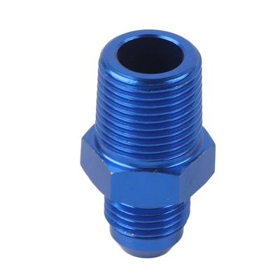 Aluminum Male Flare AN6 To 3 8  NPT Straight Fuel Oil Fitting Adapter Blue