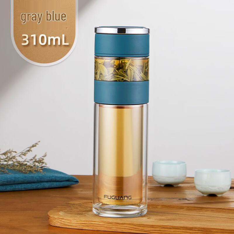 Fuguang Tea Infuser Double Wall Glass Mug