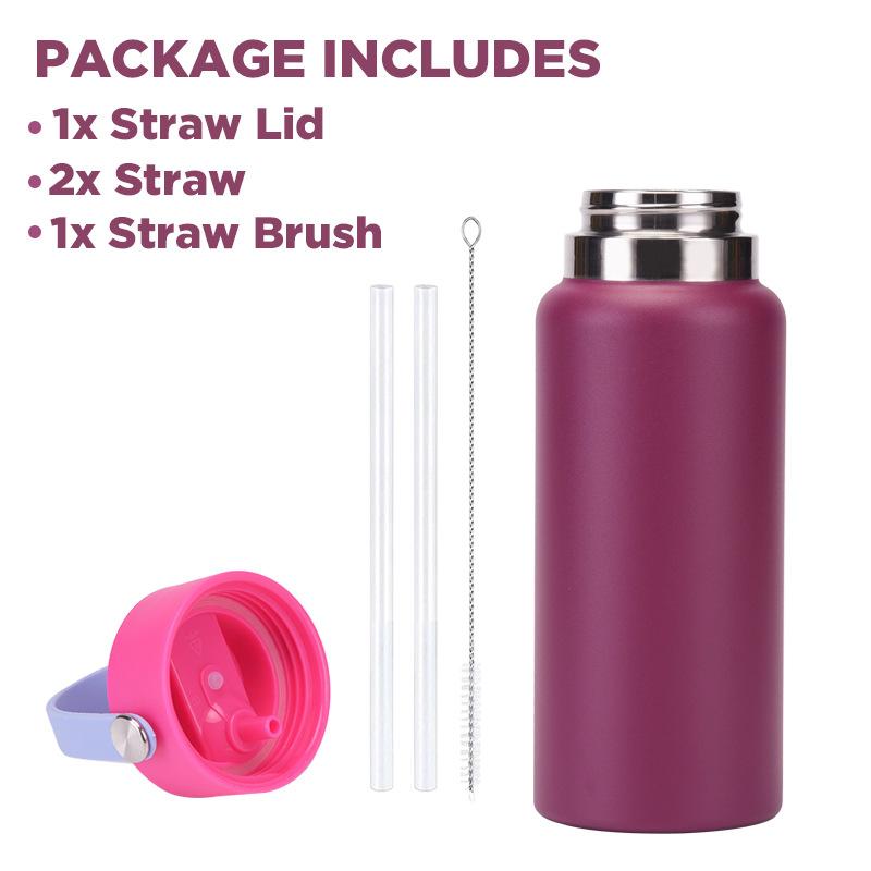 Sports Kettle Stainless Steel Large Capacity Meidakou Thermos Cup Portable Handle With Straw Water Cup