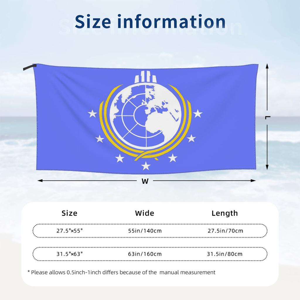 Into Hell Liberty Diving Earth For Super Beach Towel Soft Microfiber Quick Dry Absorbent Quick Towels For Swimming
