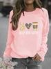 Printed Pattern Women's Round Neck Sweatshirt