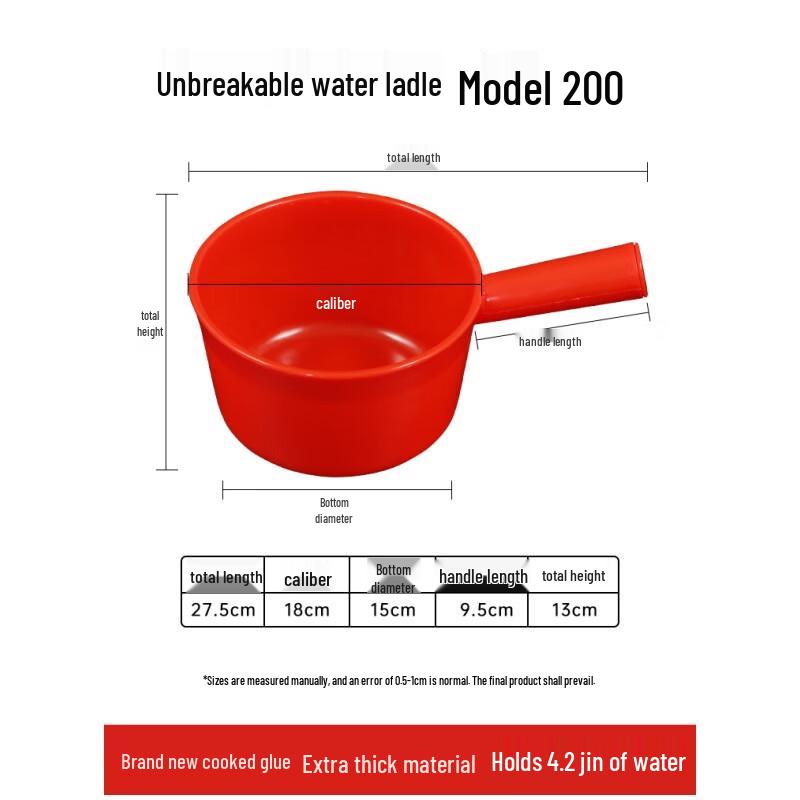 

Extra-Thick Unbreakable Plastic Water Ladle