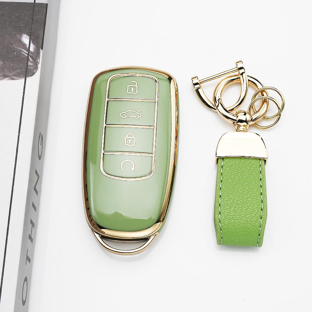 Gold Edge Auto Shell Keyless Fob Holder For Chery Tiggo 8 Pro Tiggo 8Plus New 5 Plus 7Pro Omoda C5 5 Fx Tpu Car Key Case Cover