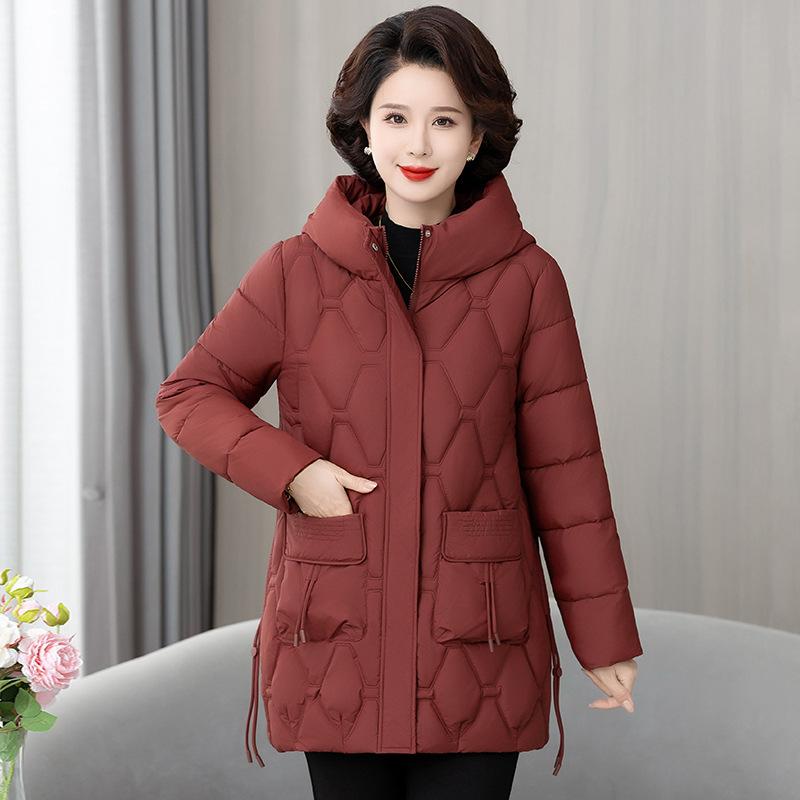 Down Cotton Jacket Mid-length Cotton Jacket Women's 2025 Autumn/winter Thickened Winter Padded Jacket Jacket