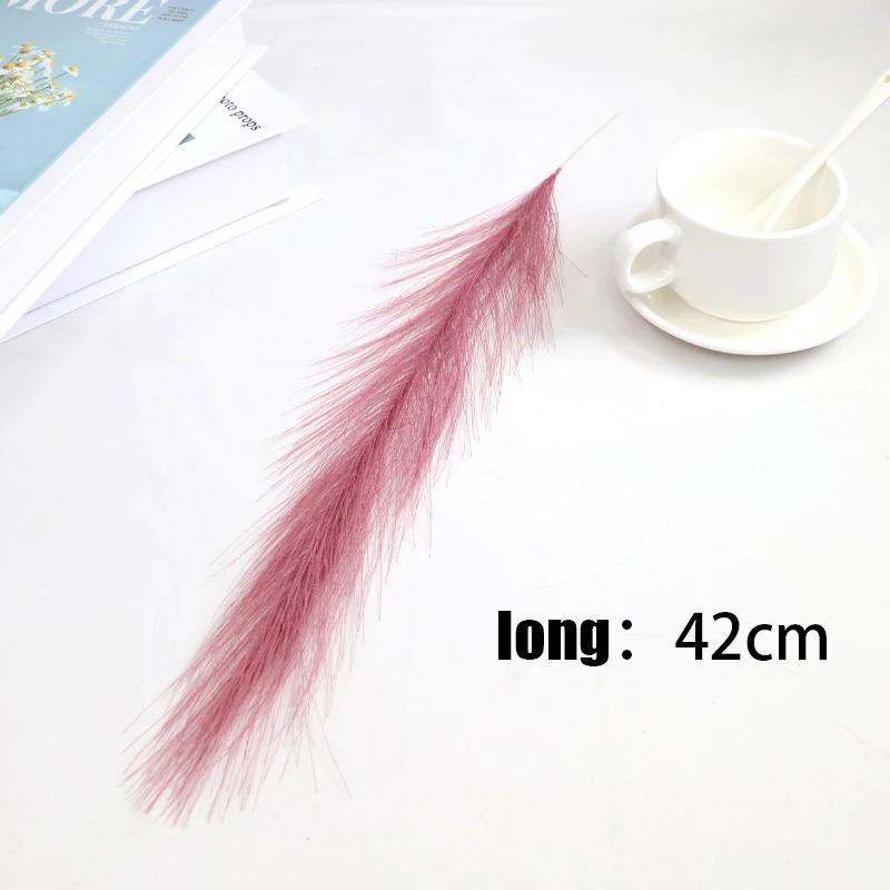 10PCS Artificial Pompous Grass Pompass Branches Fake Fluffy Stems Plants Vase Filler for Home Boho Decor Flower Arrangement