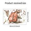 Cartoon Hand-Painted Backpack Rabbit Wall Sticker Self-Adhesive for Kids Bedroom Background Wall Decoration