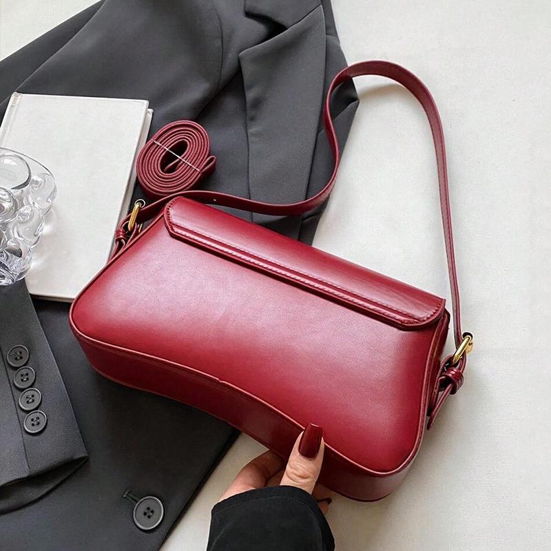 Yogodlns Vintage kožené crossbody kabelky pro ženy Designové Dámské Kabelky a peněženky přes rameno přes rameno s malou klopou Taška do podpaží