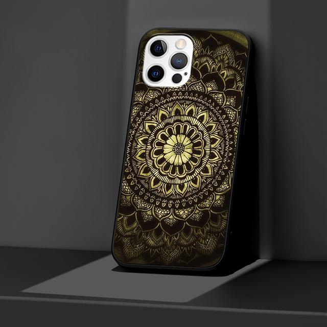 

Чехол с синим тотемом и цветком Мандала для Apple Iphone 14 11 13 Mini 12 Pro Max Xr 7 8 + Se 2020 Xs 6 6s Plus 5 5S, силиконовый чехол для телефона iPhone 13 Mini