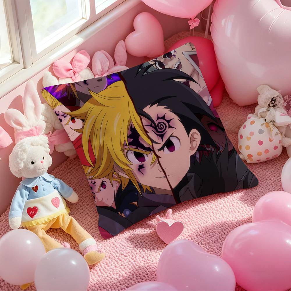 Семь смертных грехов Наволочка с принтом Наволочка для гостиной Диванная подушка Наволочка и Декор для спальни 12x12Inch