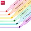 Evidenziatore Fluorescente Deli S605 Colori Pastello per Studenti - Punta Triangolare per Prendere Appunti & Disegno dei Bambini