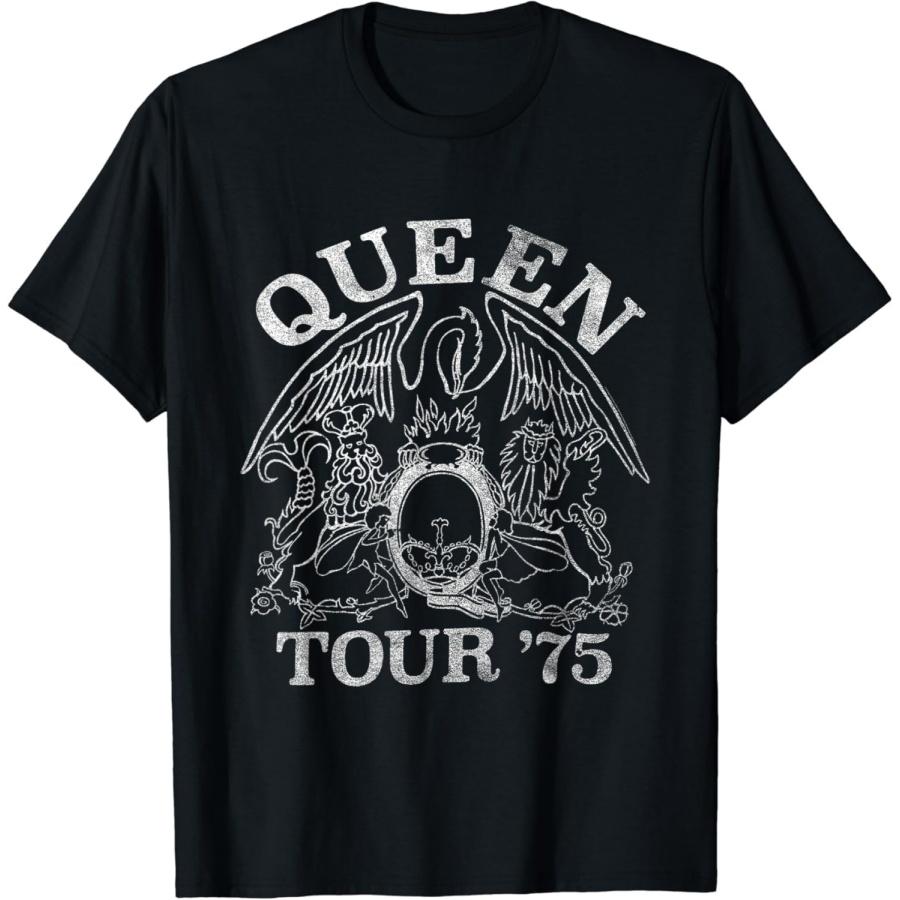 Футболка EYHOOKE Queen Official Tour 75 с логотипом-гербом XXXXXL чёрный
