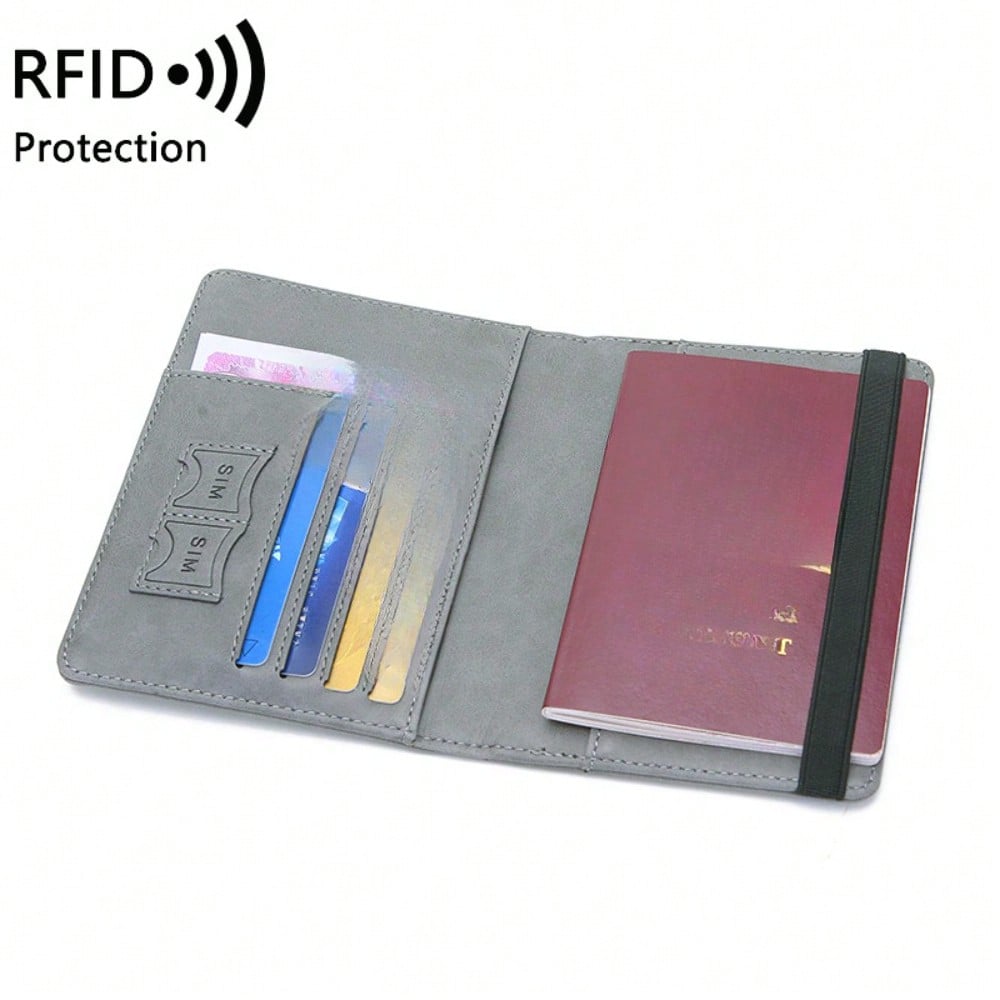 RFID anti-theft passport bag, simple and fashionable multi-functional ID bag, overseas travel passport holder