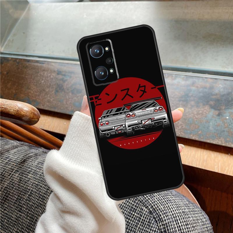 Japan JDM Car Case For Realme 12 Pro Plus 11 13 14 C63 C61 C55 C51 C53 C25 C65 C67 C71 C75 GT6 GT7 15 Pro