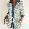 2026 European-American Patchwork Floral 3D Print Women's Spring Cardigan