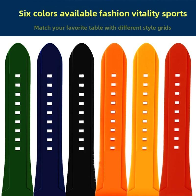 22mm 24mm 26mm Silicone Rubber watch band For Panerai Omega Seiko Longines Diesel strap men's Large size Waterproof  watch chain
