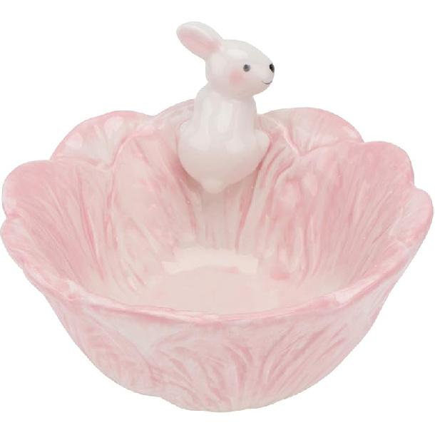 

Angoily Easter Bunny Candy Bowl Ceramic Easter Rabbit Candy Dish Cabbage Shaped Fruit Salad Dessert Bowl Snack Serving Bowl Easter Rabbit Home рожевий