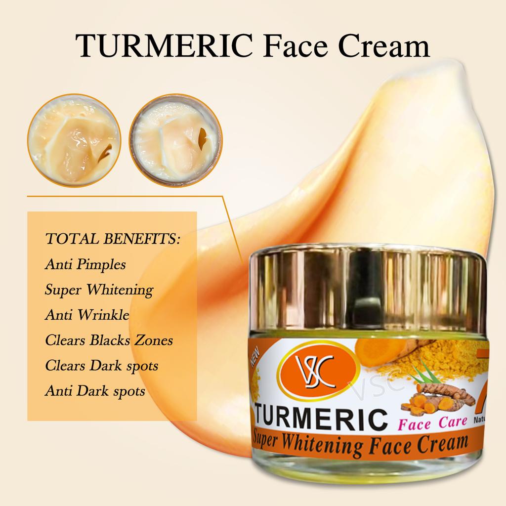 Turmeric Face Cream Brightens Skin Tone Moisturizing Facial Lotion